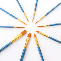 Premium Paint Brushes (Set of 10)