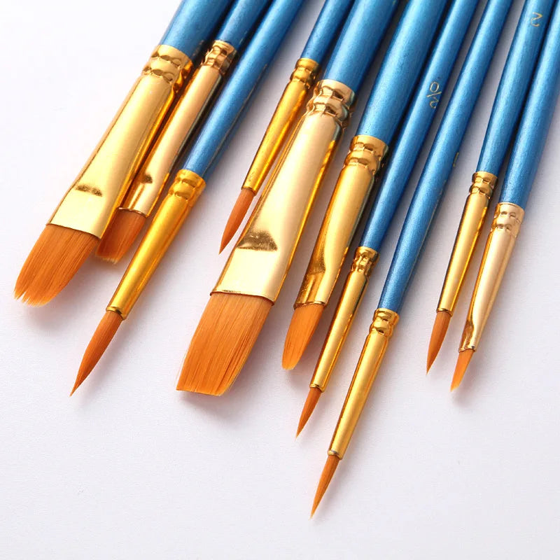 Premium Paint Brushes (Set of 10)