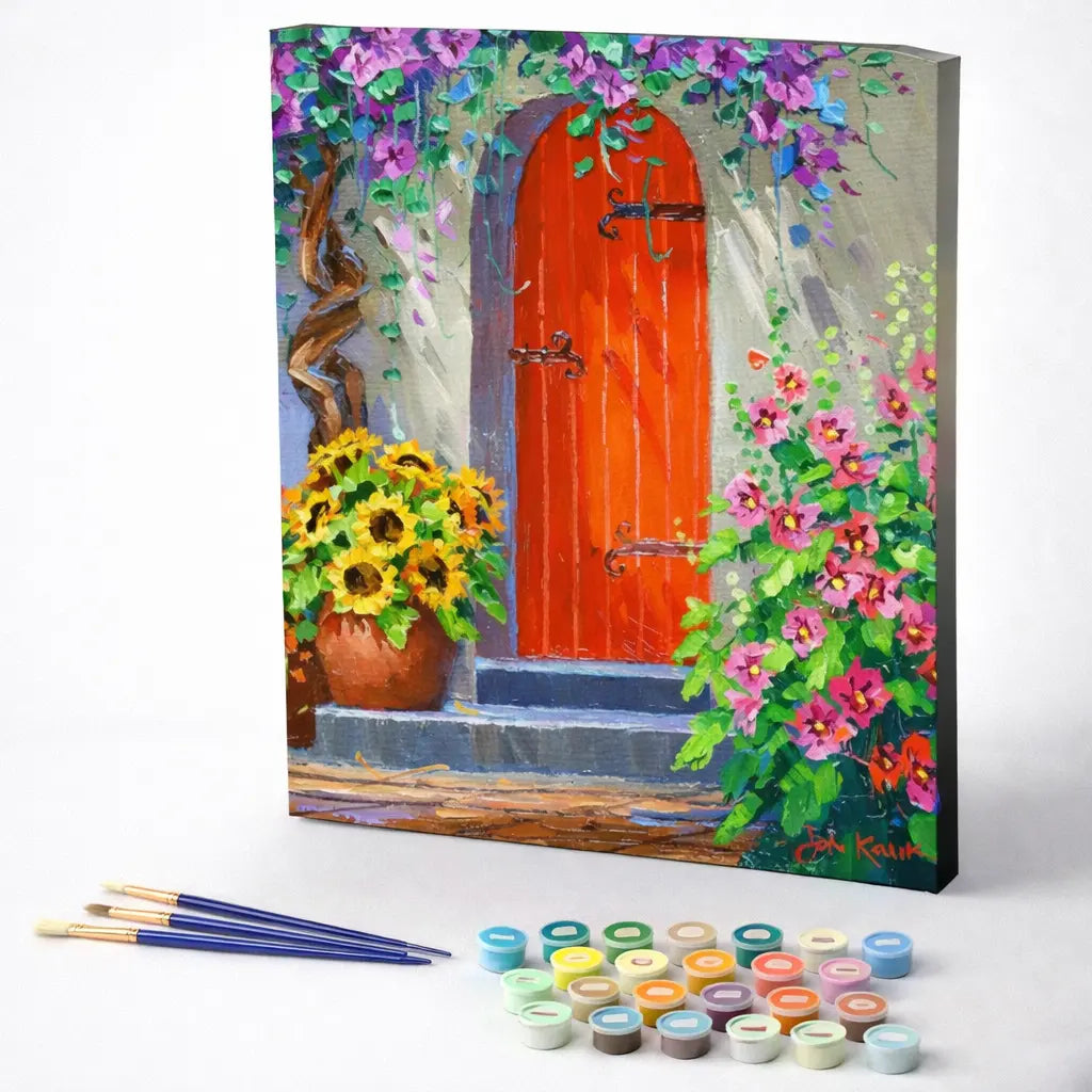 Red Garden Door