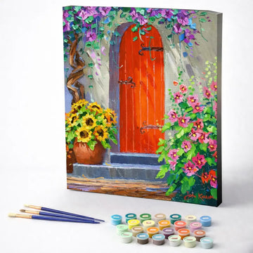 Red Garden Door