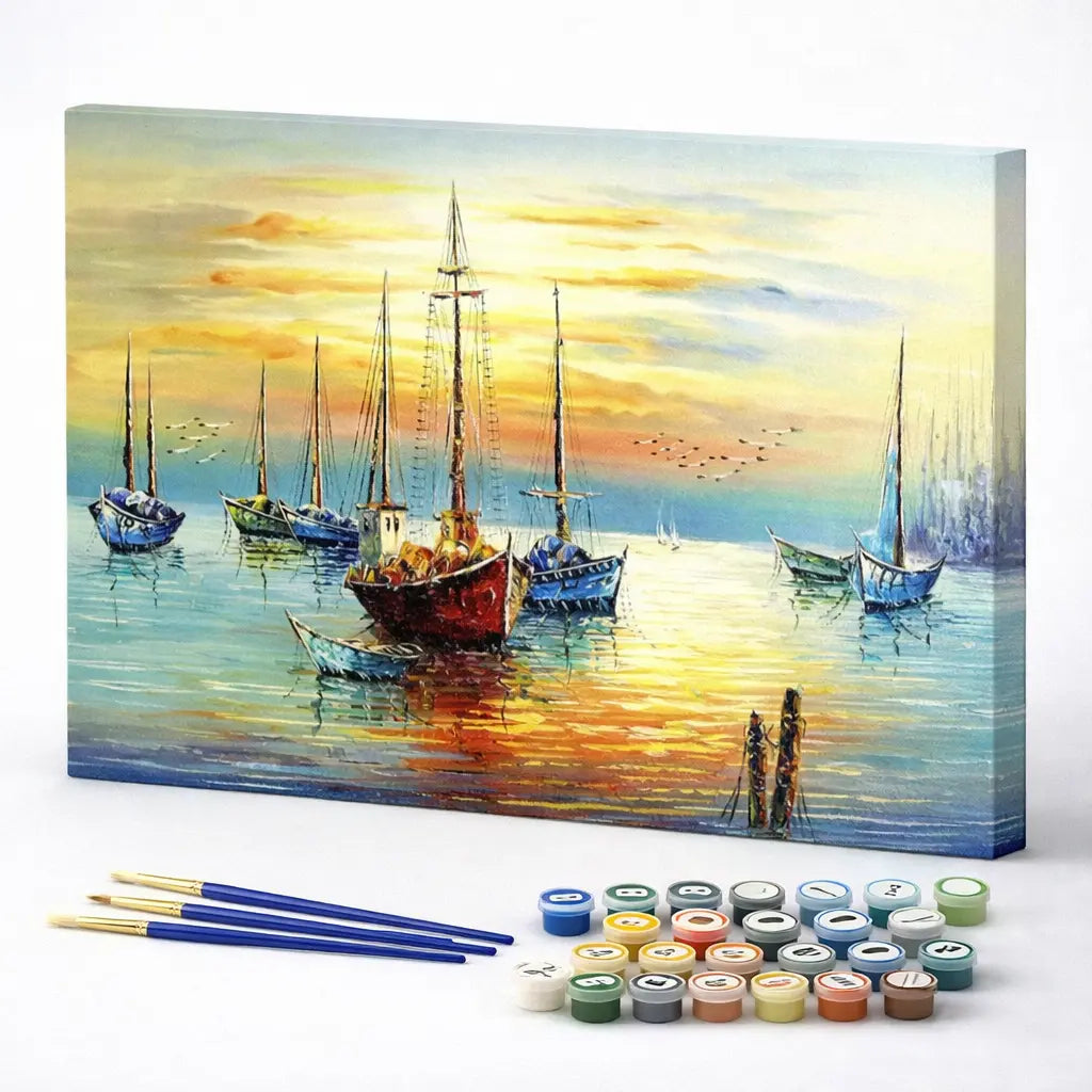 Sailboats at Sunset
