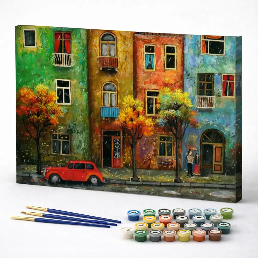 Colorful Rainy Street