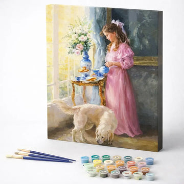 Tea Time with a Gentle Dog