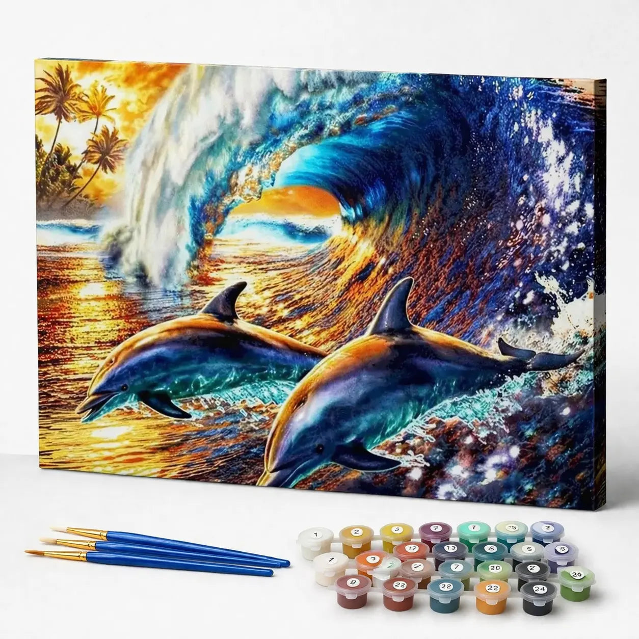 Dolphins in the Golden Wave