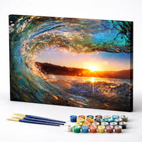 Sunset Barrel Wave