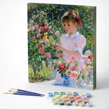 Girl Among the Roses