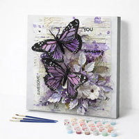 Purple Butterfly Collage