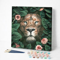 Lion in Blooming Leaves