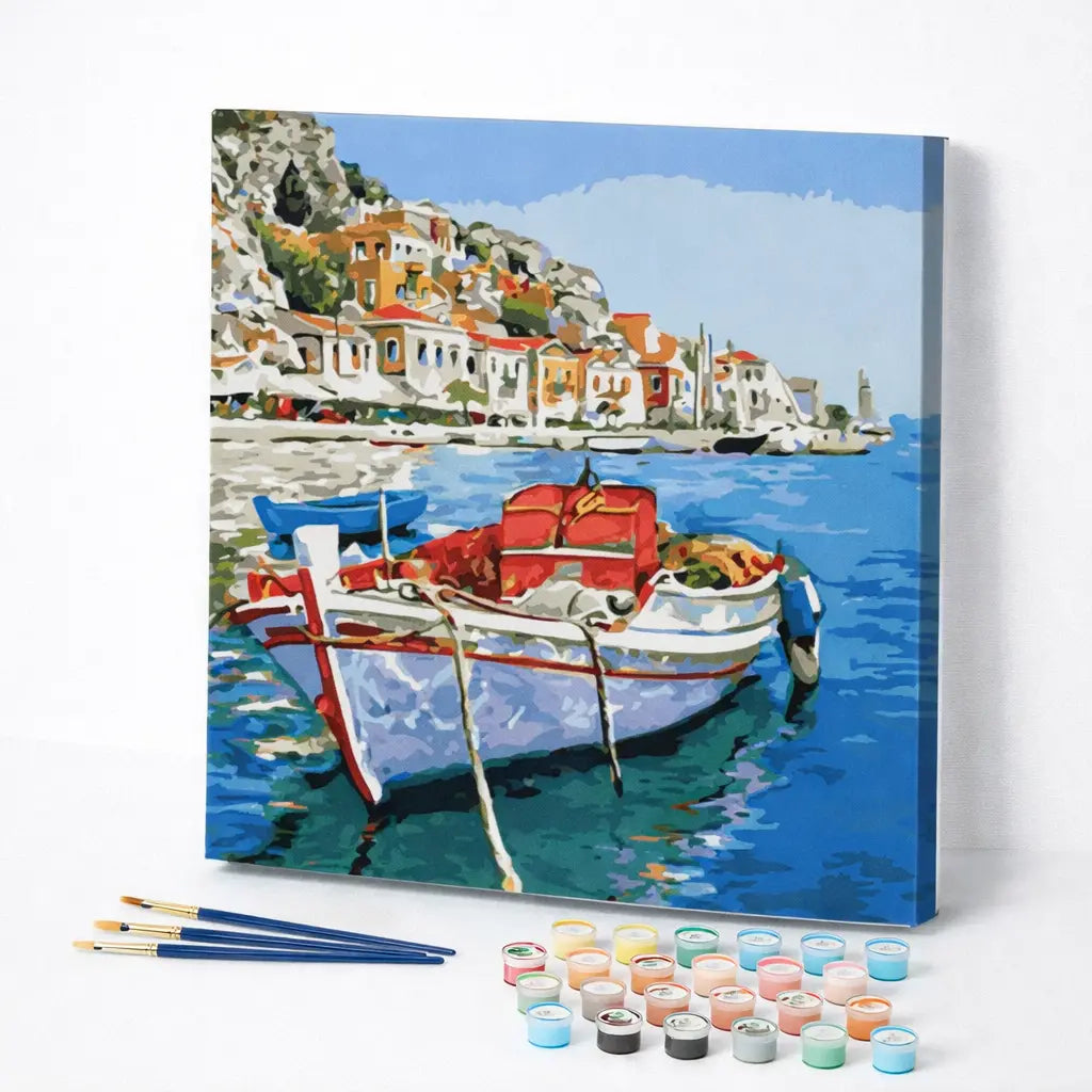 Greek Harbor Boats