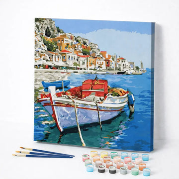 Greek Harbor Boats