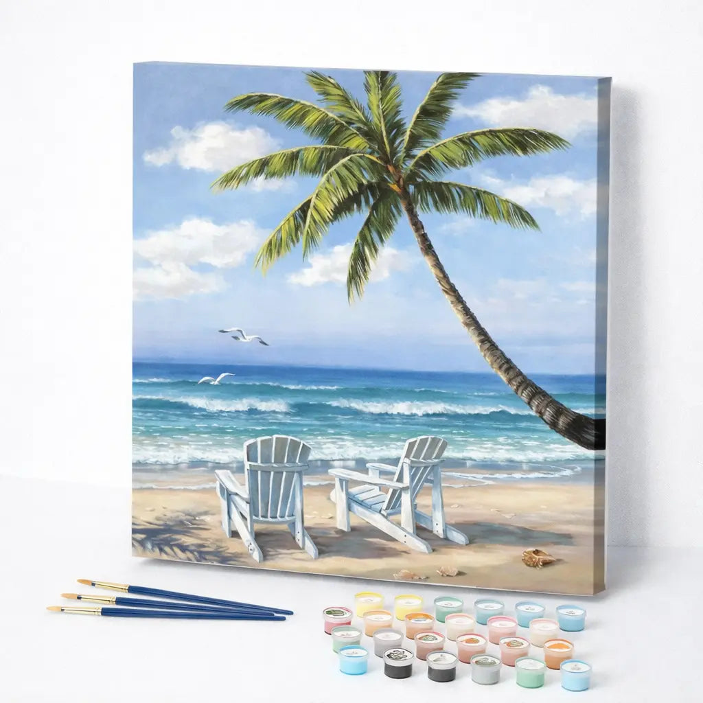 Beach Chairs Under the Palm