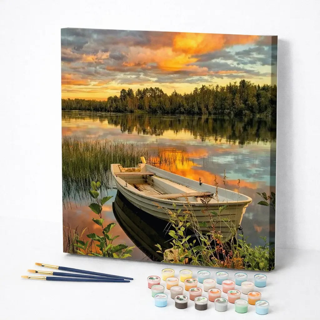 Boat by the Golden Lake