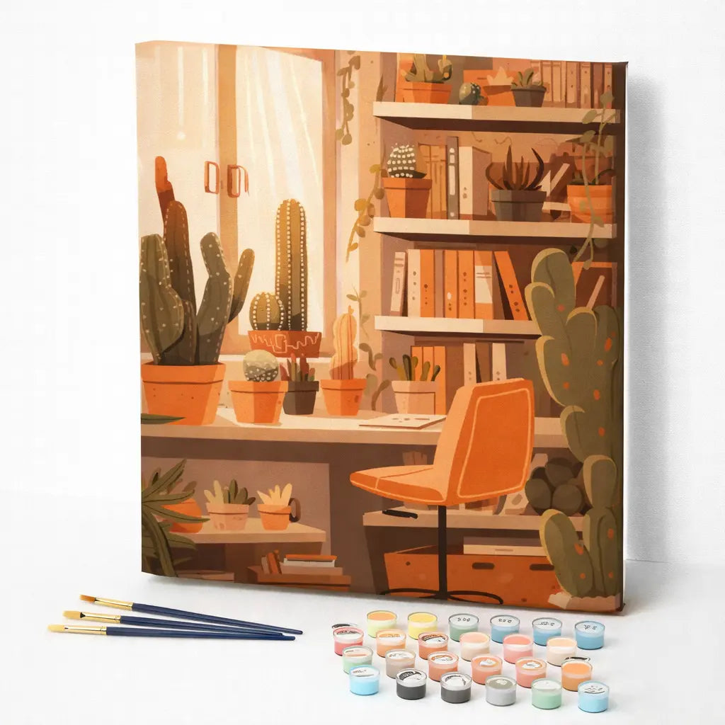 Cozy Cactus Workspace