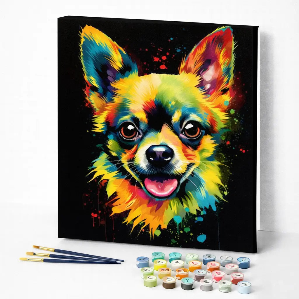 Rainbow Chihuahua Portrait