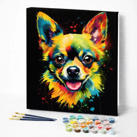 Rainbow Chihuahua Portrait