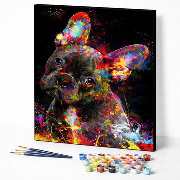Colorful French Bulldog Portrait