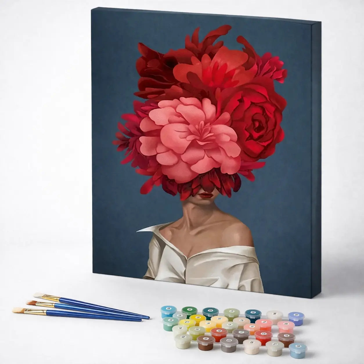 Crimson Floral Muse