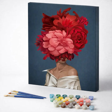 Crimson Floral Muse