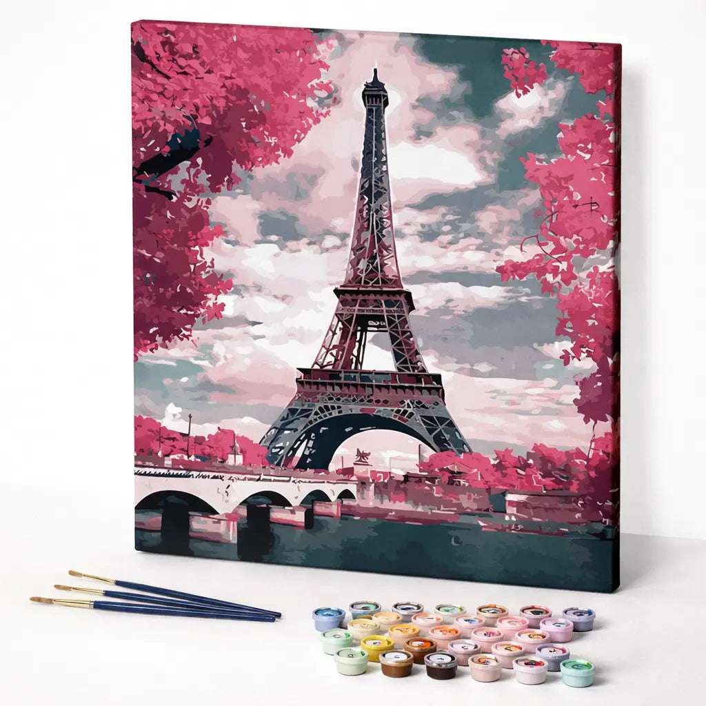Pink Paris Eiffel View