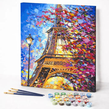 Eiffel Tower in Autumn Colors