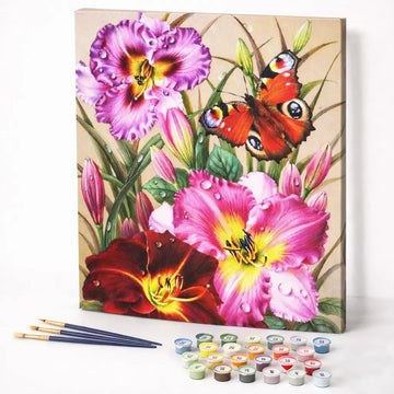 Butterfly and Lilies Garden