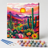 Desert Cactus Sunset