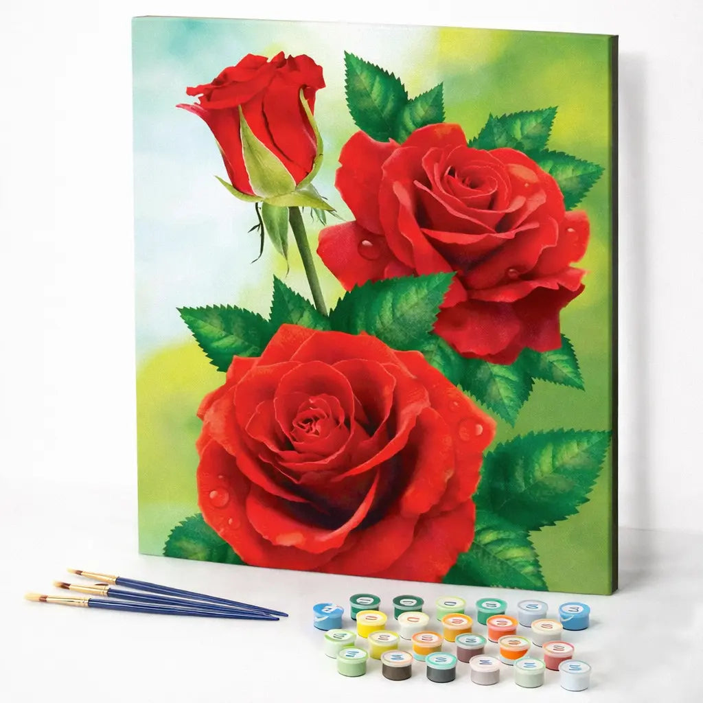 Red Roses in Bloom