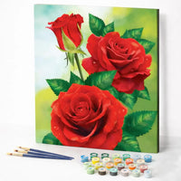 Red Roses in Bloom