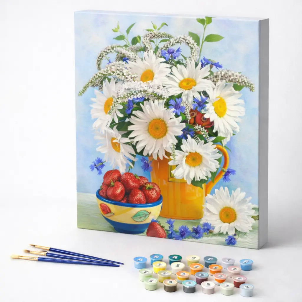 Daisies and Strawberries
