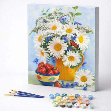 Daisies and Strawberries