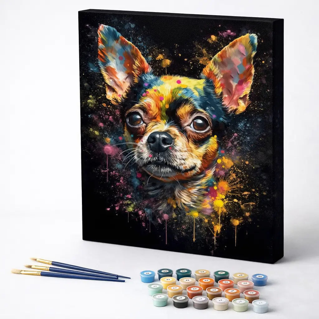 Colorful Chihuahua Portrait