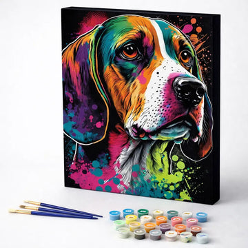 Colorful Beagle Portrait