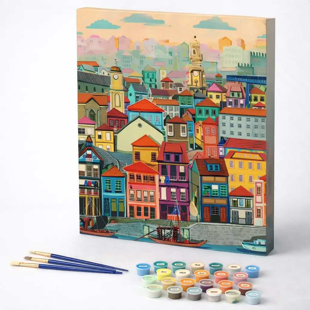Colorful Harbor Town