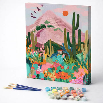 Pastel Desert Cactus View