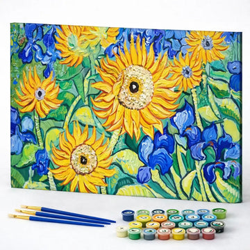 Van Gogh Inspired Sunflowers and Irises