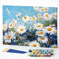 White Daisies in Blue Light