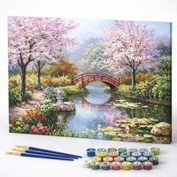 Cherry Blossom Garden Bridge