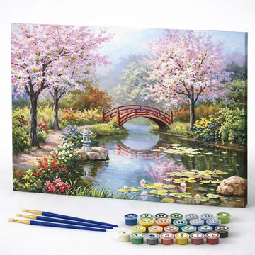 Cherry Blossom Garden Bridge