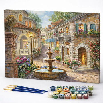 Charming Village Fountain