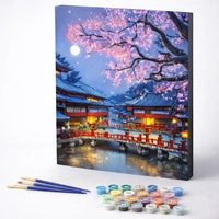 Moonlit Sakura Bridge