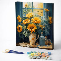 Sunflower Window Still Life