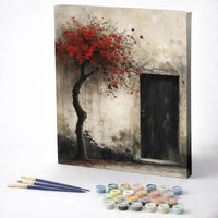 Red Tree by the Black Door