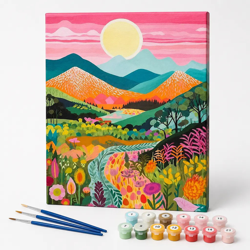 Sunlit Folk Art Valley